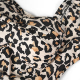 Costum de baie întreg monokini damă cu bretele reglabile și pliuri – Leopard L