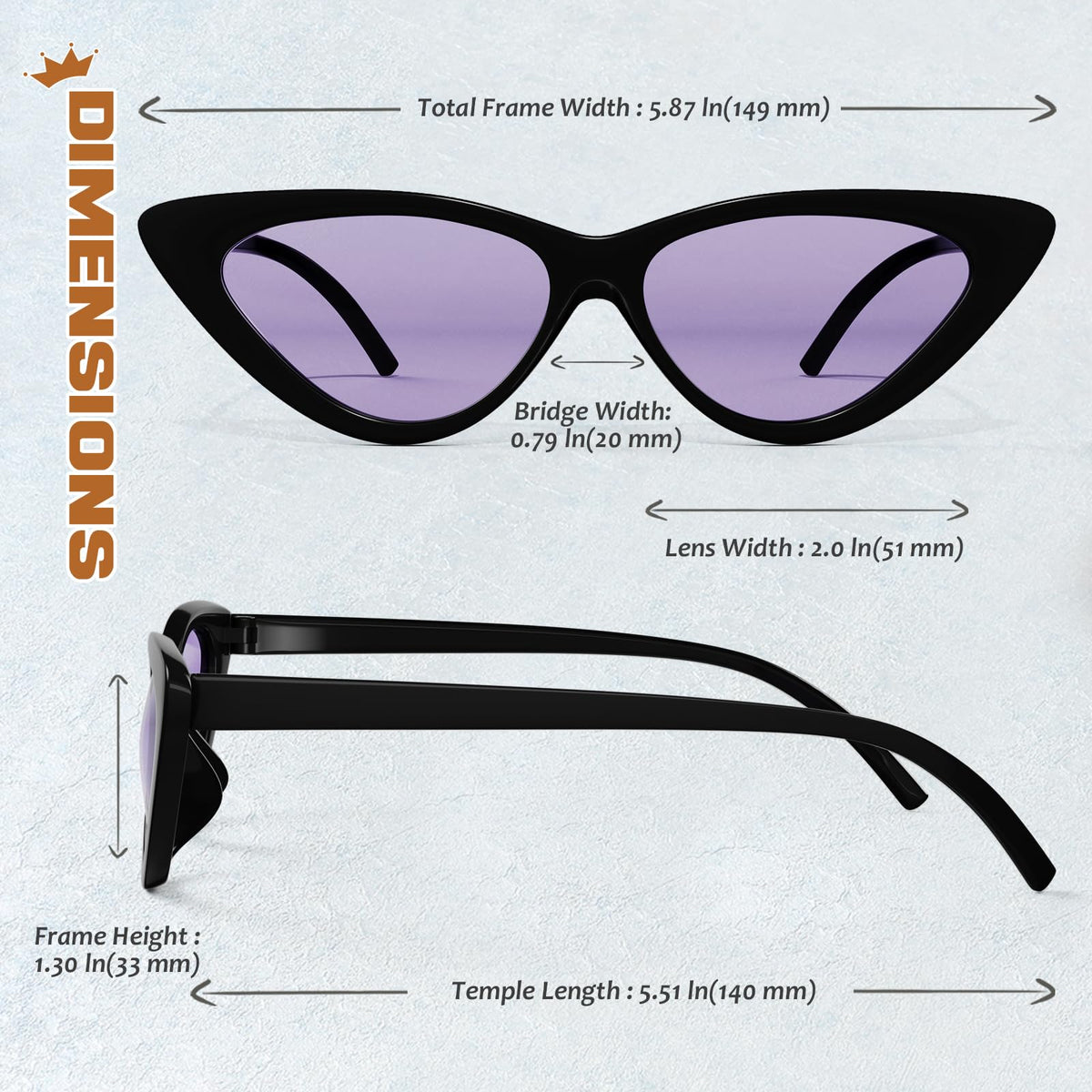 Ochelari de soare damă stil retro anii '90 Cat Eye ochi de pisică GQUEEN