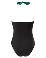 Costum de baie întreg modelator RXRXCOCO halter push-up cu spate gol – Floral Albastru Mărimea L
