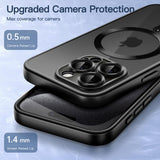 JETech Soft Clear Case Shockproof for iPhone 15 Pro Max – Matte Black 6.7 inch