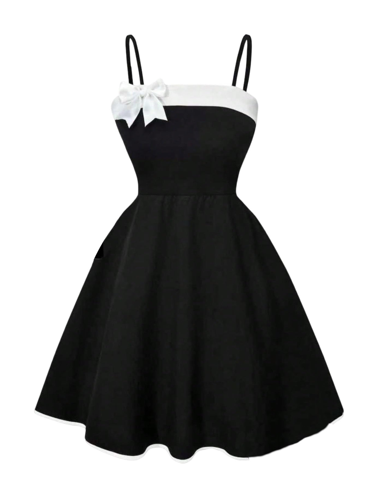 SweatyRocks Girls' Party Dress Bow Pleated Sleeveless Knee-Length – Black Age 12