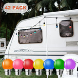 Becuri LED decorative B22 baionetă 2W G45, set 42 bucăți – Multicolor
