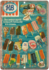 Retro Metal Sign Ice Cream Ireland Menu Tin Wall Decor – Tin Sign