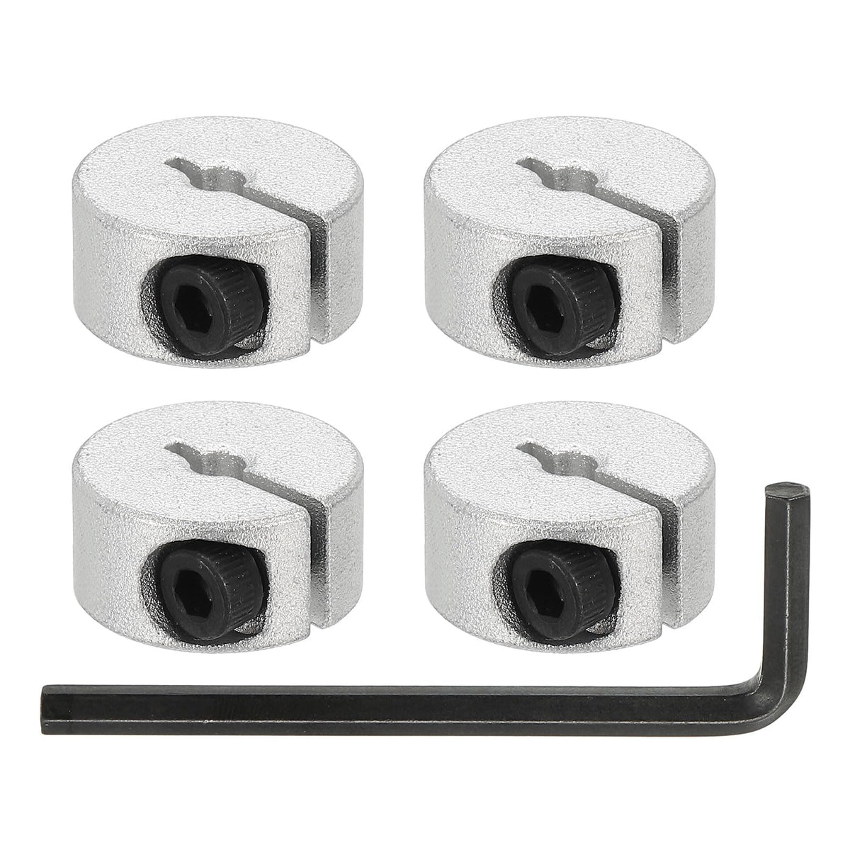 Split Shaft Clamp Collar 30mm Bore 55mm OD Aluminium with Pin & Key – Pack of 4