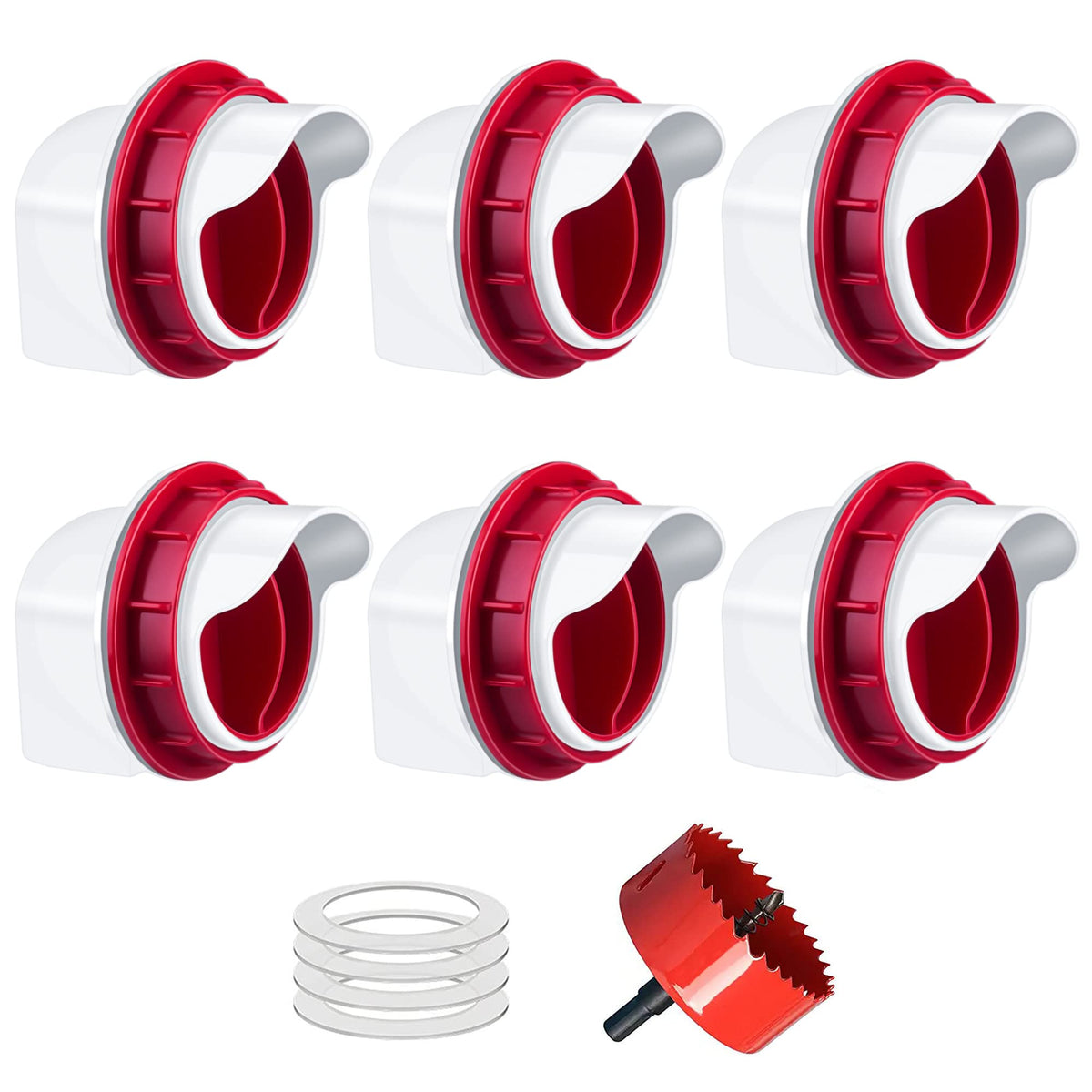 ZenxyHoC Chicken Feeder Without Waste, 6 Pieces DIY Chicken Feeder, Chicken Feeder Accessories for Bucket Crate