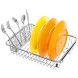 Cutlery Holder Hanging Utensil Organizer 4-Compartment Stainless Steel Spoon Drying Rack – Stainless