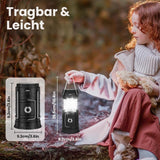 LED Solar Camping Lamp Rechargeable Foldable Waterproof with Hook & USB Charging