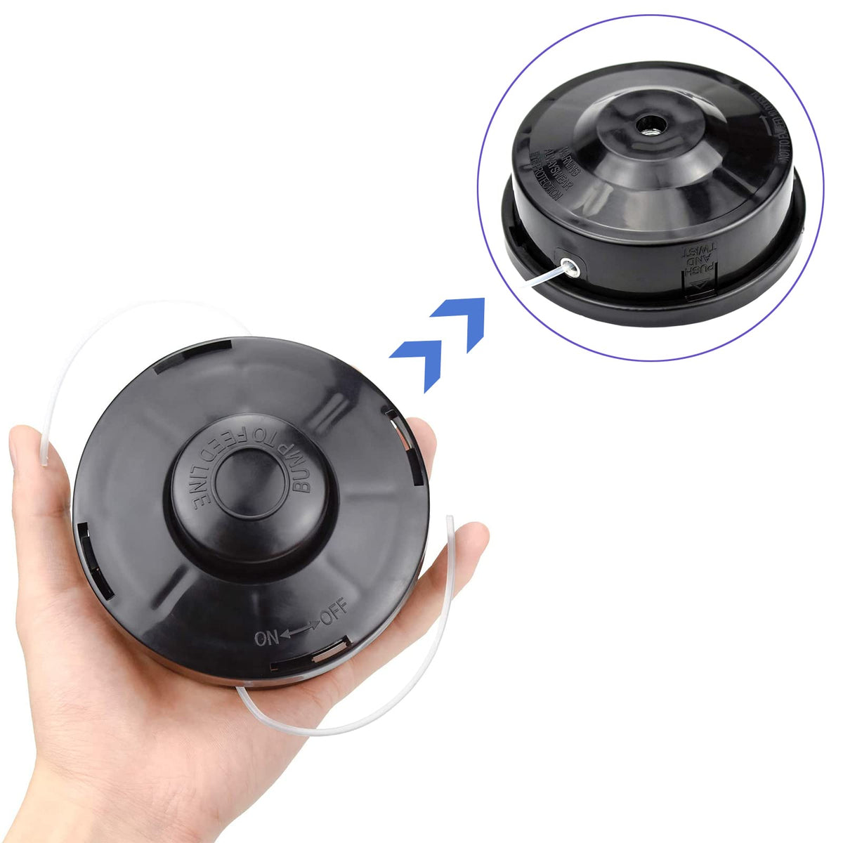 Capete universale cu fir pentru motocoasă filet M10 x 1.25, set 2 bucăți
