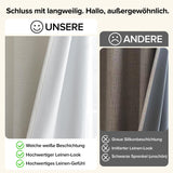 Perdele opace termoizolante aspect in cu capse 160x140 cm, set 2 bucăți – Bej deschis