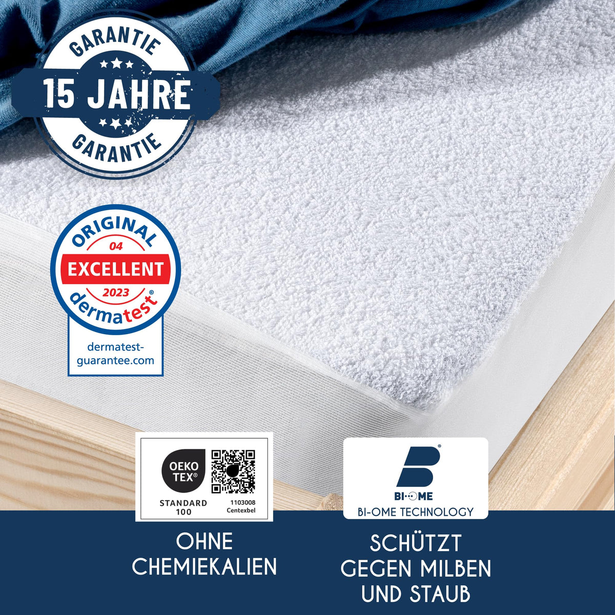 Mattress Protector 80x160 Waterproof Dreamzie - Oeko-TEX - Breathable Anti-Allergy and Anti-Mite - Waterproof Mattress Topper