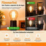 Becuri LED decorative vintage E27 G45 4W 2200K lumină caldă Edison, set 6 bucăți
