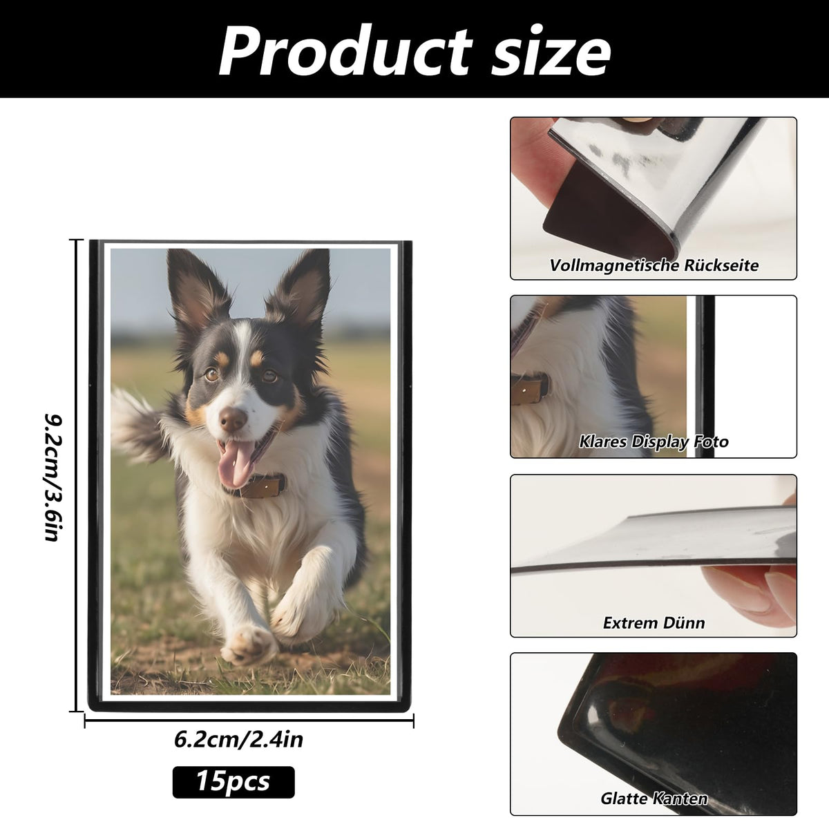 15-piece Magnetic Photo Frames Set – 9.3×6.3cm