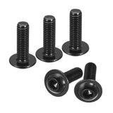 Pan Head Socket Cap Screws Flange M6x20mm 304 Stainless Fully Threaded - Black 100pc
