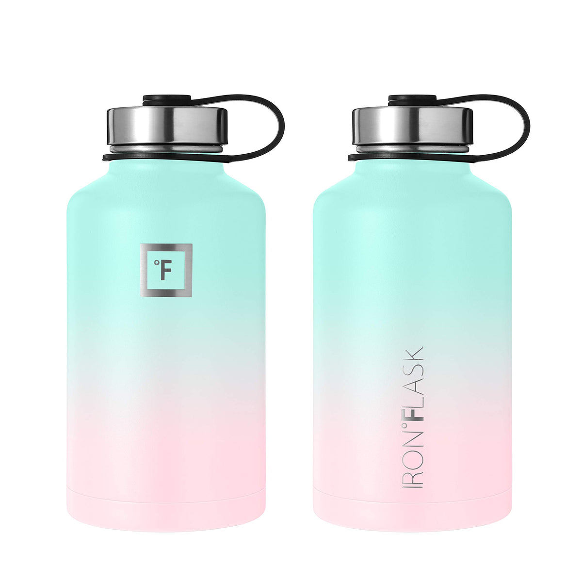 Termos sticlă sportivă din inox cu izolație termică Iron Flask 1890 ml cu 3 capace