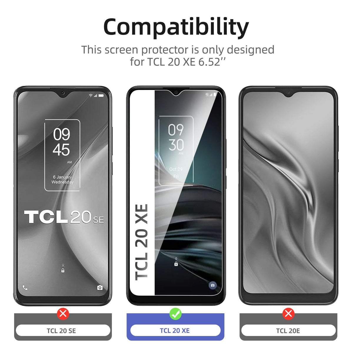 Tempered Glass Screen Protector for TCL 20 XE Anti-Scratch – Clear