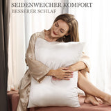 100% Mulberry Silk Pillowcase 40 x 80 cm 23 Momme with Hidden Zipper – Ivory White