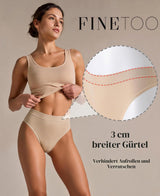 Women's Seamless High Waist String Thongs Breathable Elastic Waistband Comfortable – Pack