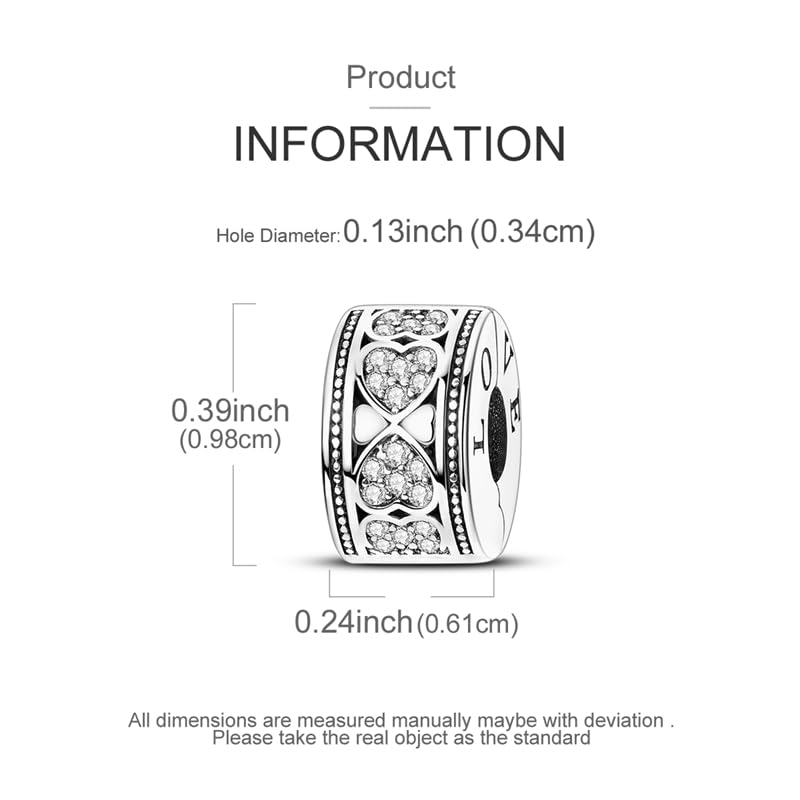 Sterling Silver Charm Pendant for European Bracelets – Silver