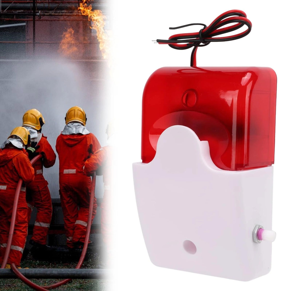 Sirenă de alarmă opto-acustică 110 dB cu lumină stroboscopică de avertizare 220V