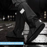 Waterproof Reflective Shoe Covers 1 Pair Reusable Non-Slip – XL