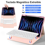 Keyboard Case for iPad Pro 12.9 / Air 13 (M4/M3/M2) – Pink