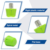 Crampoane filetate M5 antiderapante din nailon și metal pentru ghete de fotbal, set 12 buc – Verde Neon