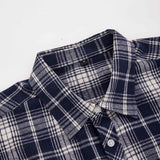 Men's Checkered Flannel Shirt Long Sleeve Button-Down Casual Loose Fit – Green-Black XXL