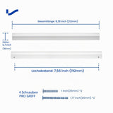Mânere pentru mobilier de bucătărie distanță între găuri 192 mm, set 10 bucăți – Alb