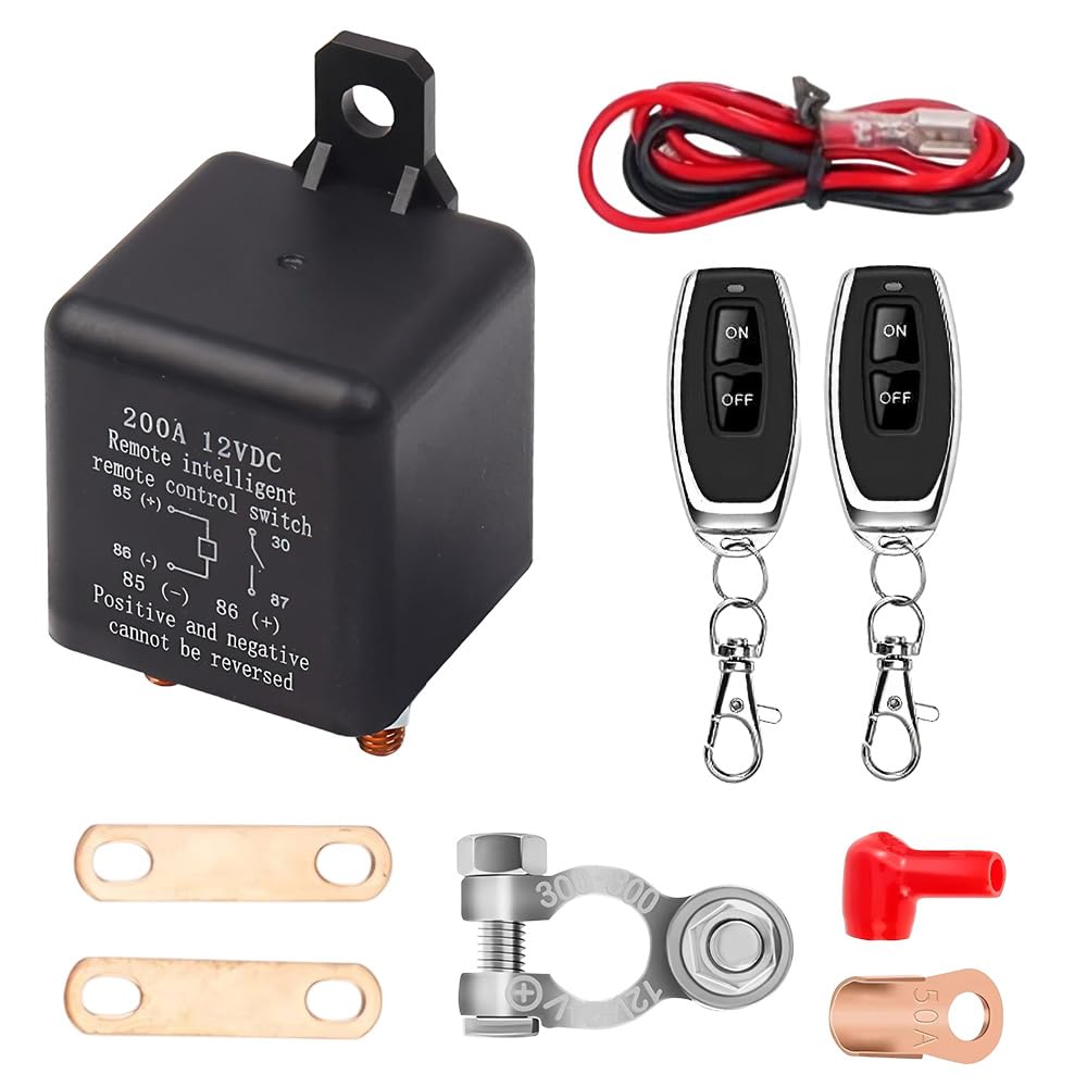 Battery Disconnect Switch 12V 200A Wireless Remote Kill Anti-Theft – 12V 200A