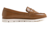 Mocasini comozi damă din piele ecologică flexibili – Camel EU 40