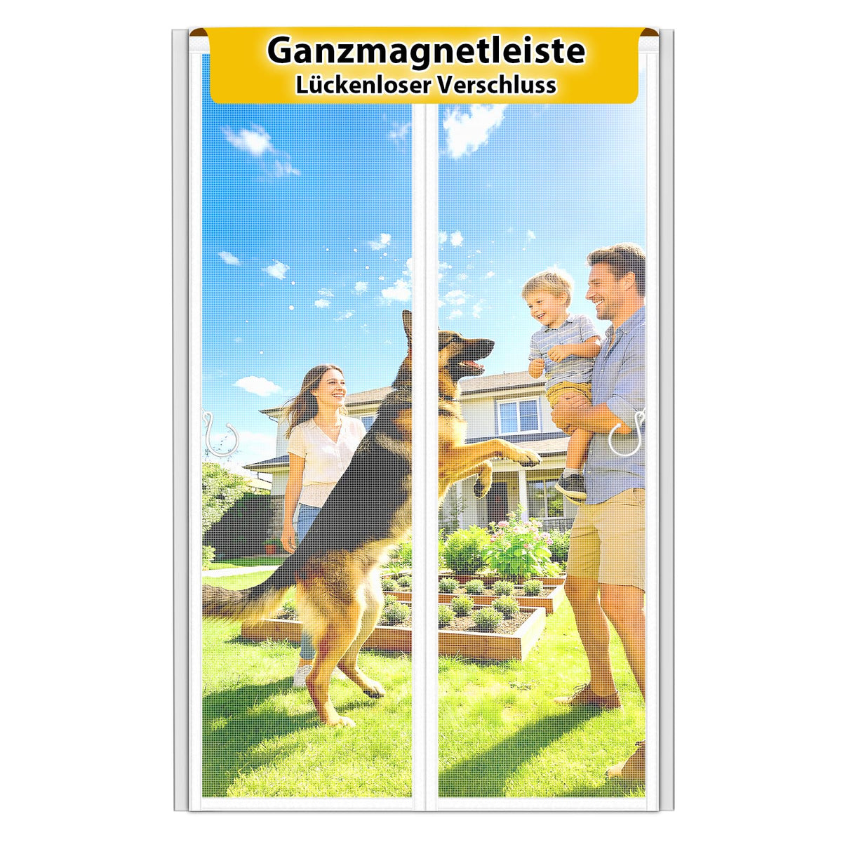 Plasă magnetică anti-insecte pentru ușa de balcon fără găurire 120x240 cm