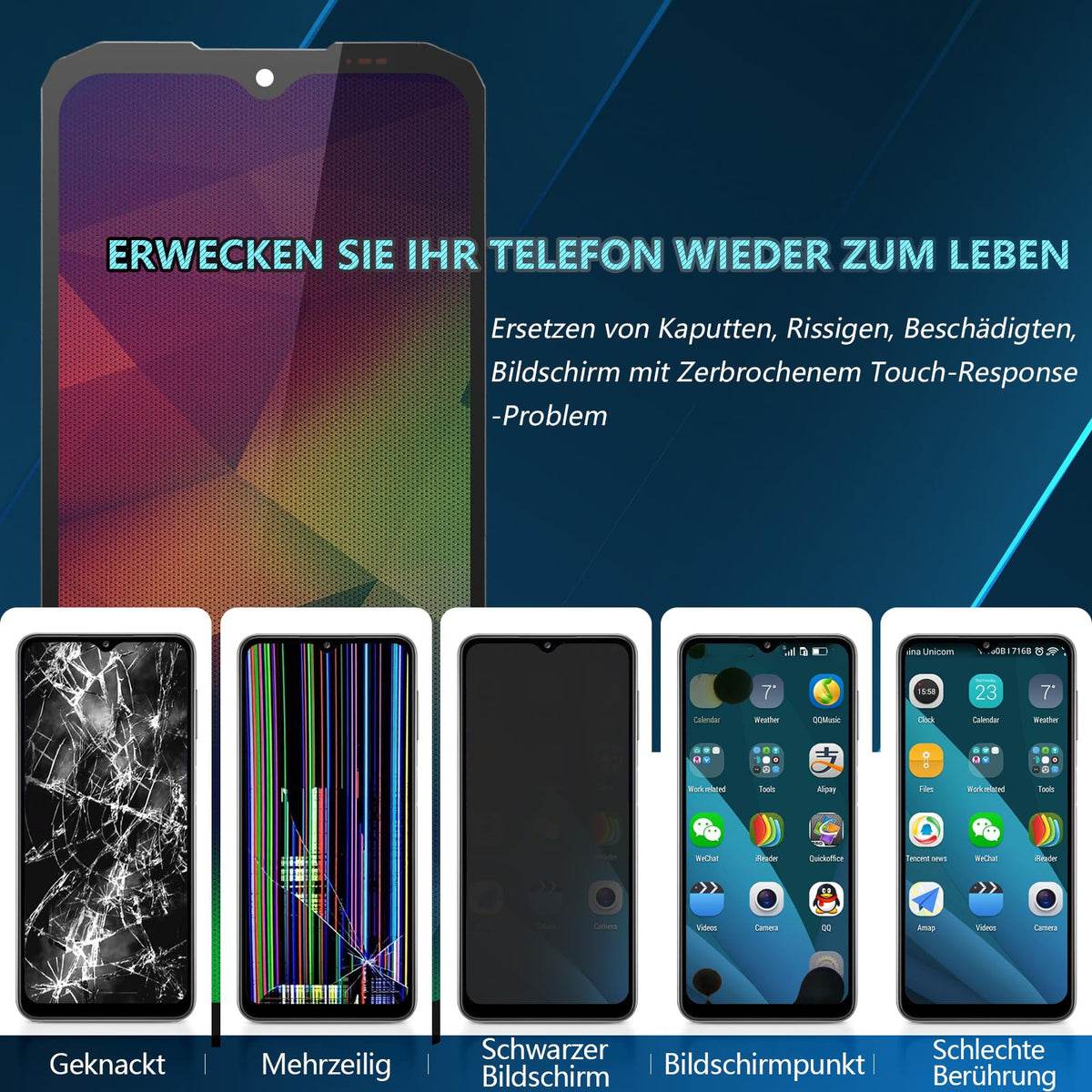 Ecran display LCD cu touchscreen și kit de scule pentru DOOGEE Blade 10 – Negru