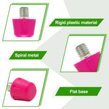 Crampoane filetate M5 din nailon și metal antiderapante pentru ghete de fotbal, set 12 buc – Roz