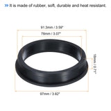 Manșon cauciuc tip T pentru trecere și protecție cabluri 91.3mm ext / 78mm int – Negru