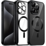 JETech Soft Clear Case Shockproof for iPhone 15 Pro Max – Matte Black 6.7 inch