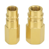 R134a Refrigerant Tank Adapter 1/4 SAE Brass High-Pressure Converter for AC – 2-piece