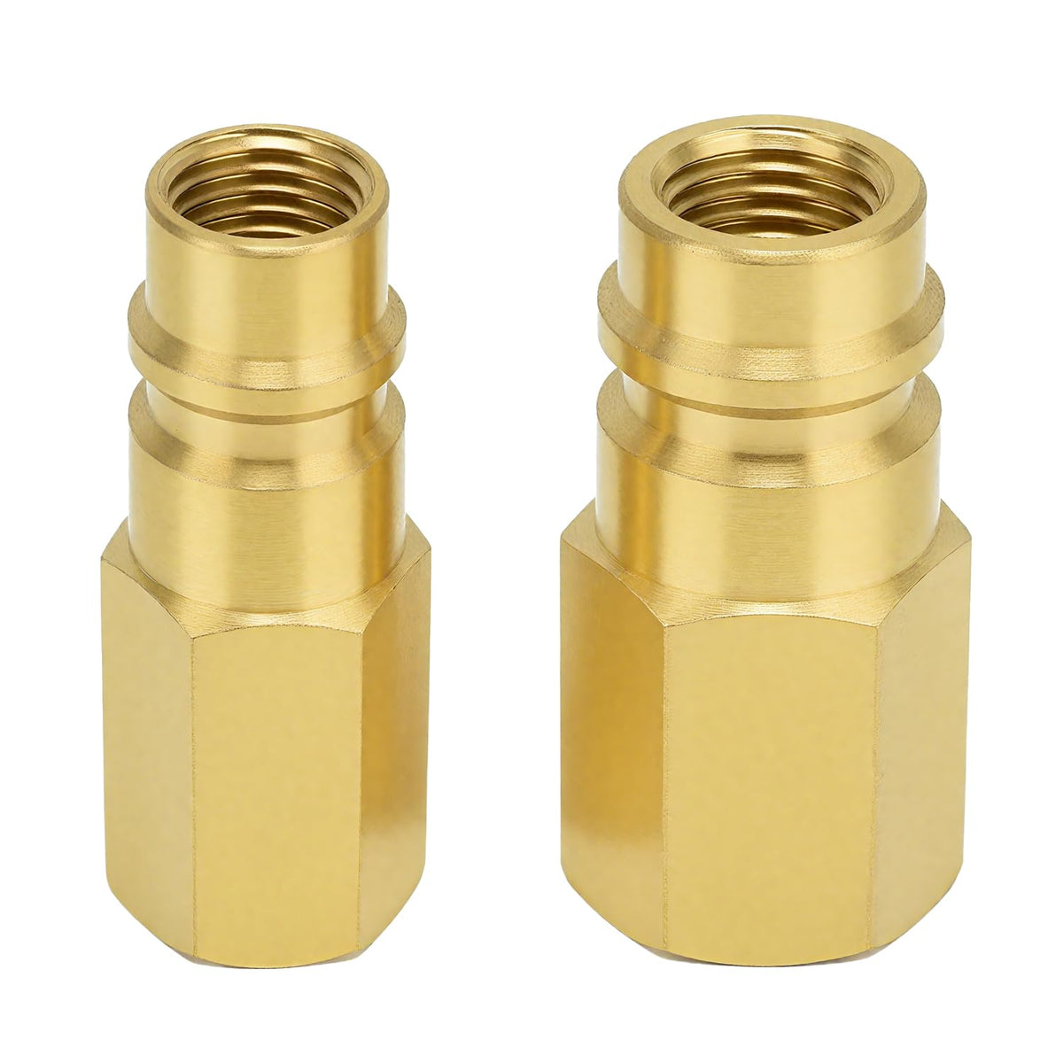R134a Refrigerant Tank Adapter 1/4 SAE Brass High-Pressure Converter for AC – 2-piece