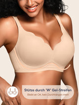 Wireless Seamless Padded Bralette Soft Support – Beige L