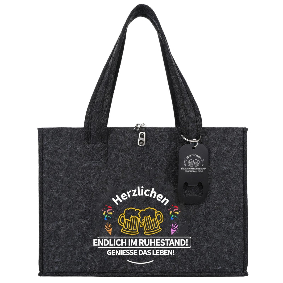 Bottle Carrier Bag 6-Bottle Beer Carrier with Opener Gift for Men – Holds 6 Bottles