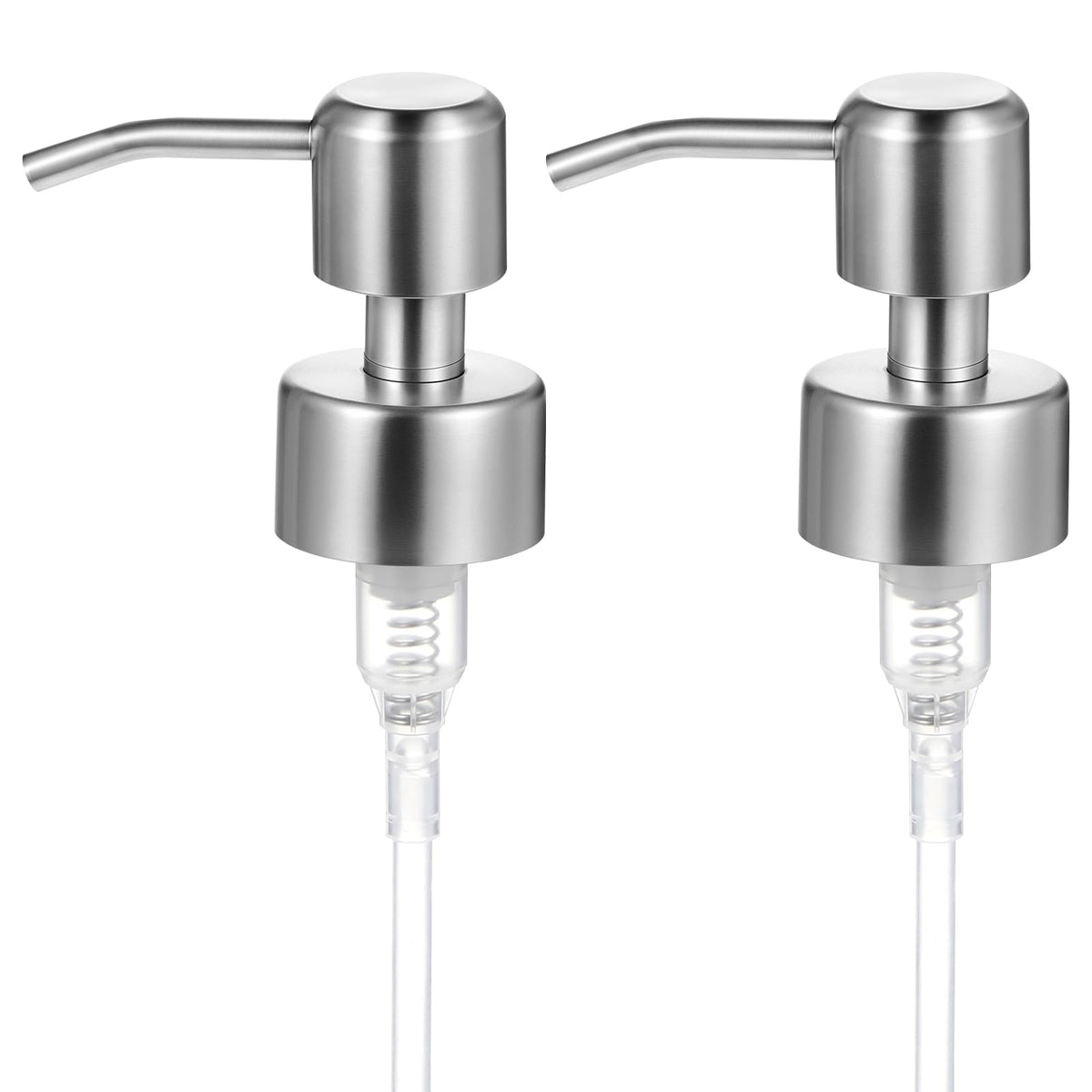 Pompă de schimb din inox pentru dozator săpun lichid filet 26-28 mm, set 2 bucăți