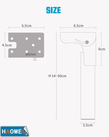 Picioare pliabile din metal pentru masă sau canapea reglabile 14-50 cm, set 2 bucăți – Negru H 50cm