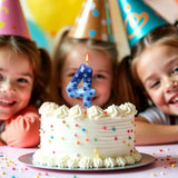 Number 1 Birthday Candle Blue Dog Paw Design – Blue