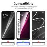 Tempered Glass Screen Protector 3-Pack 9H 0.33mm Bubble-Free – T-Mobile REVVL 6
