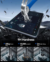 Tesla Screen Protectors 15.4in + 8in HD Tempered Glass 9H Front & Rear – Clear