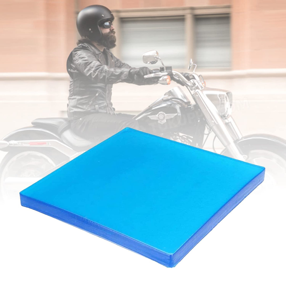 aleawol Thickening Motorcycle Seat Gel Pad 25 x 25 x 2 cm Motorcycle Gel Seat Cushion Shock Absorption Mat Comfortable Soft Gel Cushion, Motorcycle Seat Pad DIY Motorcycle Seat Accessories, Blue