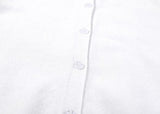 Girls' Knit Cardigan Long Sleeve Schoolwear – White Buttons 6-7 Years