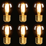 Becuri LED decorative vintage E27 G45 4W 2200K lumină caldă Edison, set 6 bucăți