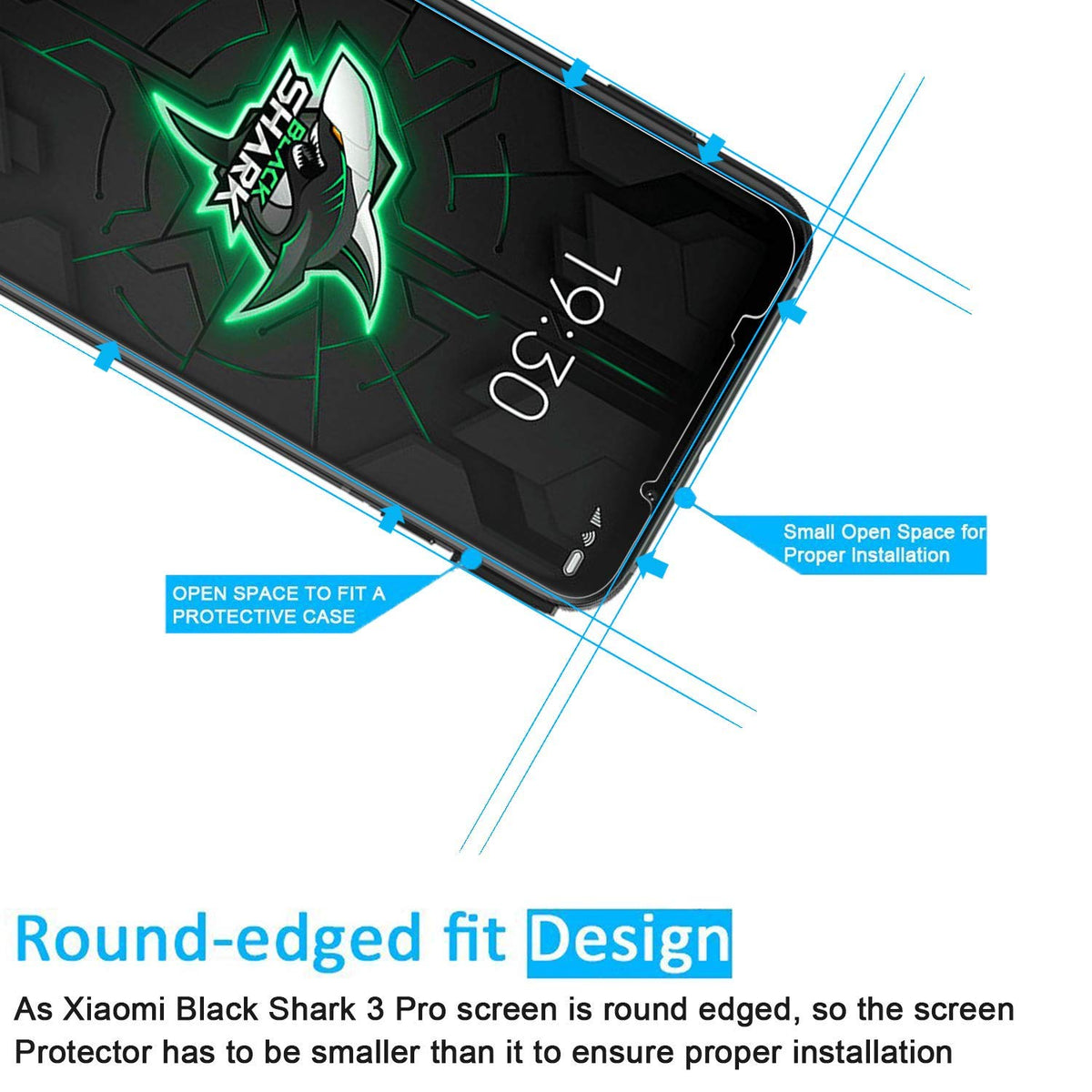 Xiaomi Black Shark 3 Pro Tempered Glass Screen Protector 3-Pack 9H Anti-Scratch – Clear