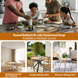 Round Elastic Tablecloth Weatherproof Outdoor Transparent with Elastic Band – Transparent 180 cm