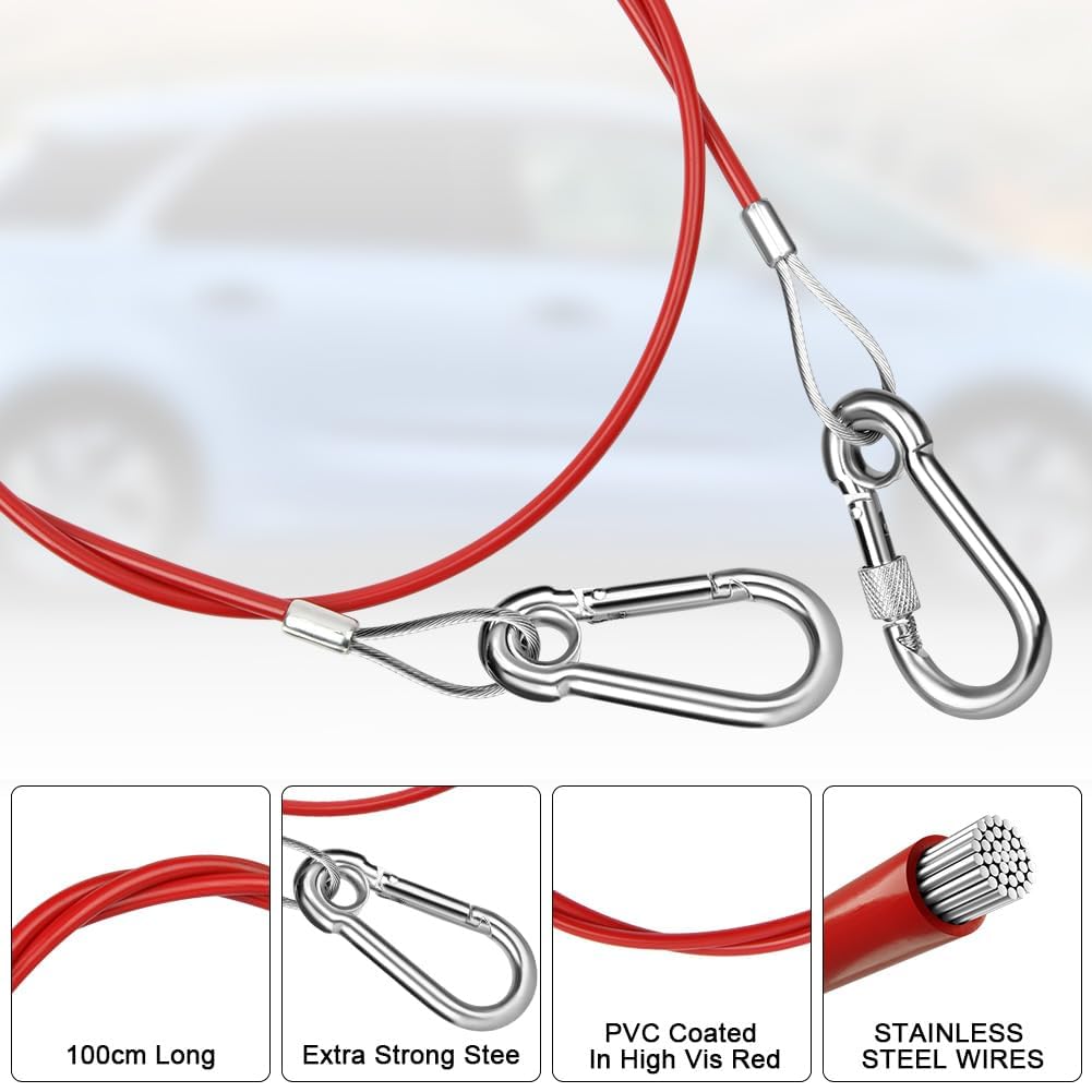 Trailer Breakaway Cable Hook 400kg Pull-Out Force Safety Cable – 1 m